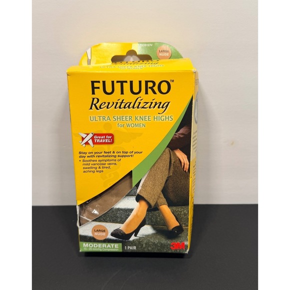Futuro Accessories - Futuro Revitalizing Ultra Sheer Knee Highs Sz L Nude Moderate 15-20mmHg
